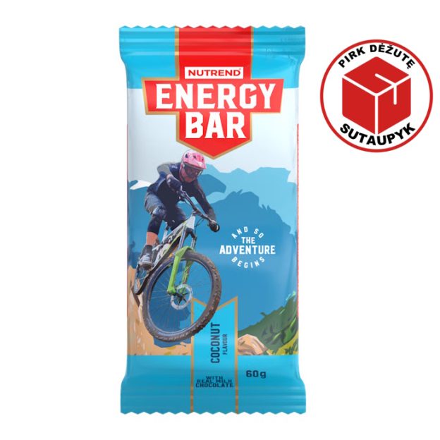 Nutrend Energy Bar energetinis batonėlis kokosų skonio