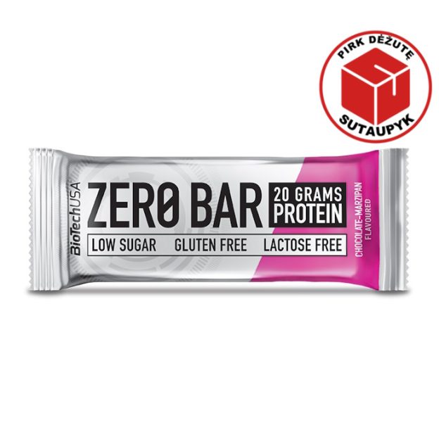BioTech Zero Bar Baltyminis batonėlis marcipanų skonio