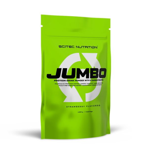 Kompleksas svorio auginimui Scitec Jumbo braškių skonio