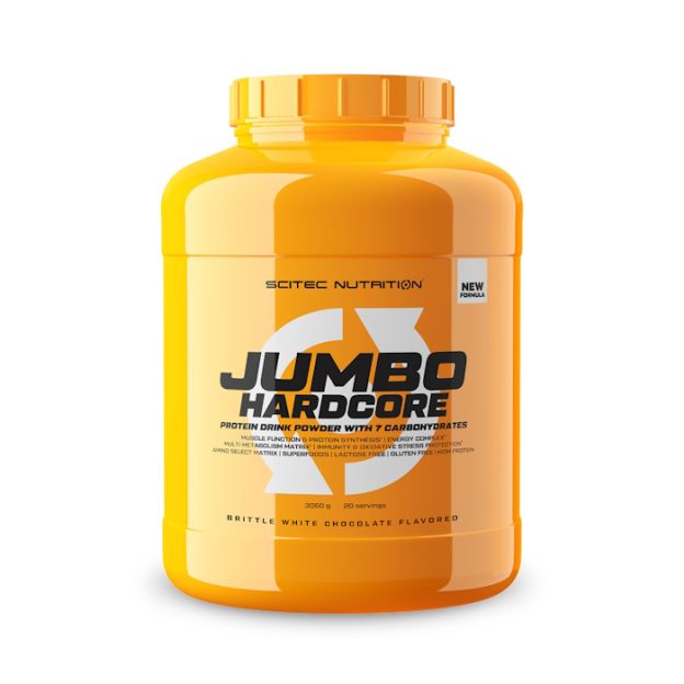 Scitec Jumbo Hardcore kompleksas svorio auginimui balto šokolado skonio