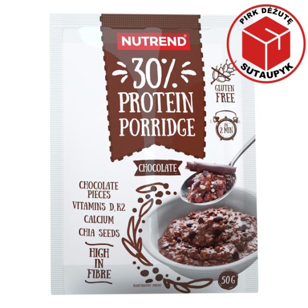 Nutrend Protein Porridge baltyminė avižų košė šokolado skonio