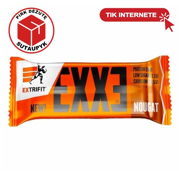 Extrifit nougat bar baltyminis batonelis nugos skonio