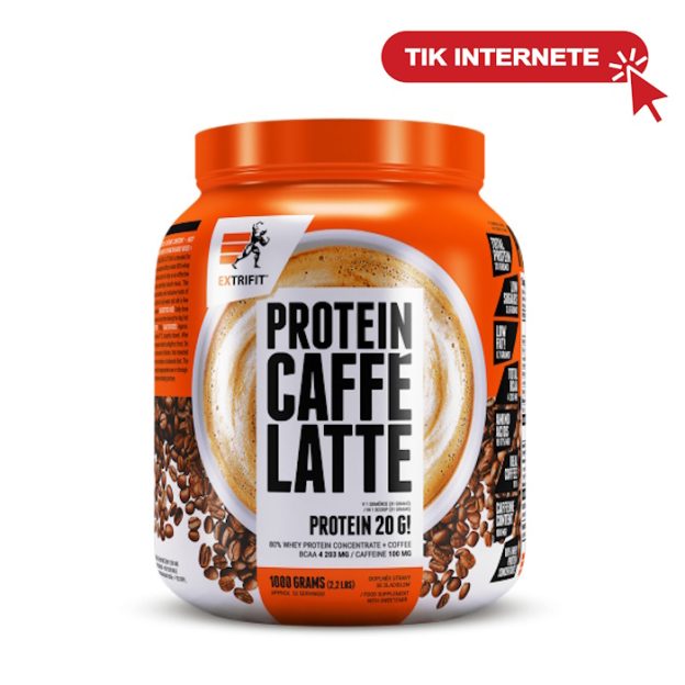extrifit protein caffe latte baltyminis gerimas latte skonio
