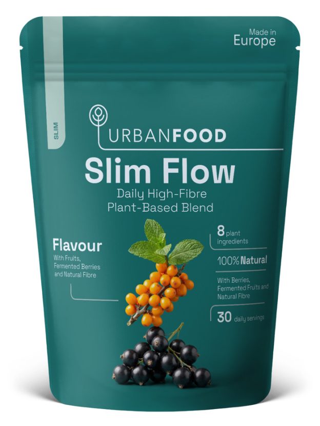 Skaidulų ir fermentuotų augalinių ingredientų mišinys „Urbanfood Slim Flow”