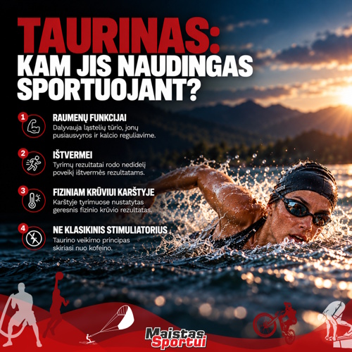 Kas yra taurinas ir kam jis vartojamas?