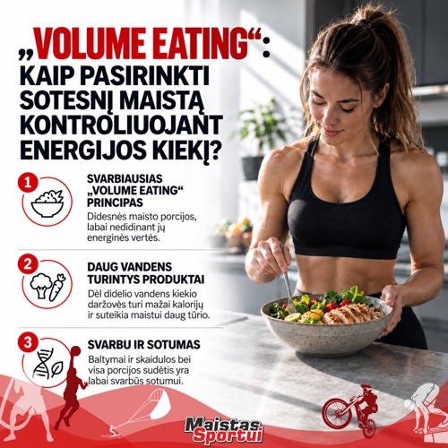 Volume eating: kaip pasirinkti sotesnį maistą kontroliuojant energijos kiekį?