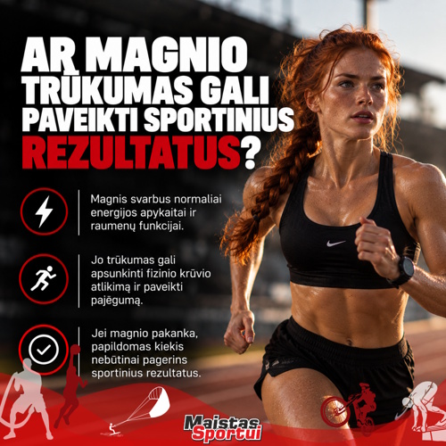 Ar magnio trūkumas gali paveikti sportinius rezultatus?