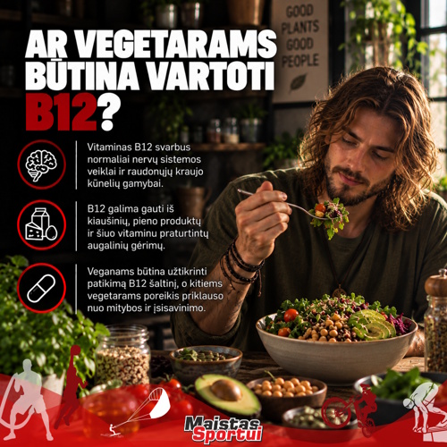 Ar vegetarams būtina vartoti B12?