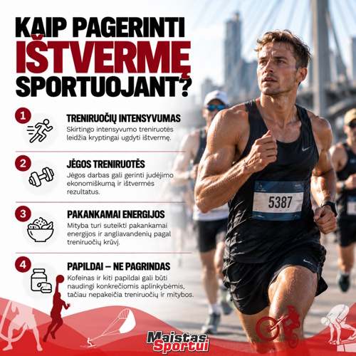 Kaip pagerinti ištvermę sportuojant?