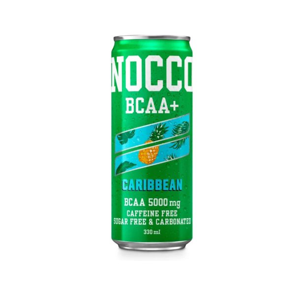 Gazuotas nealkoholinis gėrimas be kofeino „NOCCO BCAA+ Caribbean“ NOCCO BCAA+ Caribbean